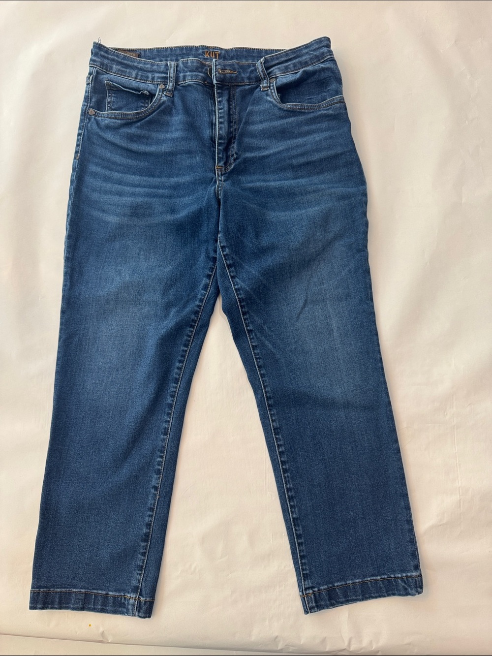 Kut from the Kloth Mid/ Dark Blue Straight Leg Jeans